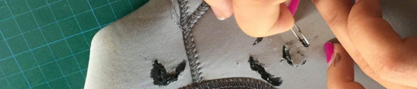 remendar fato de neoprene
