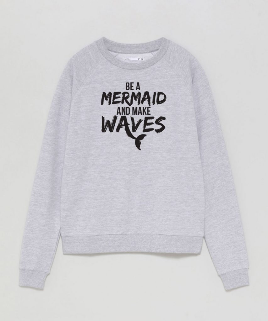 SweatShirt Cinza Be a Mermaid and Make Waves