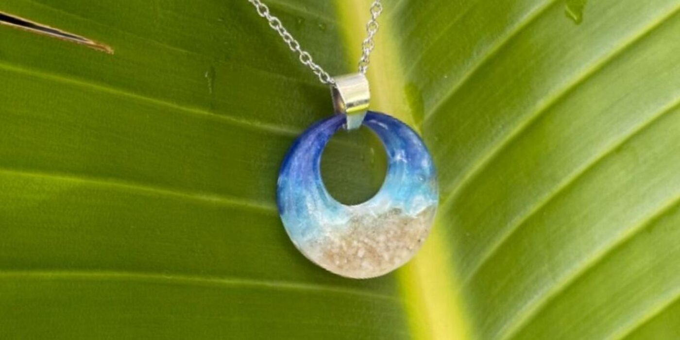 Colar Resina oceano, Ocean Art